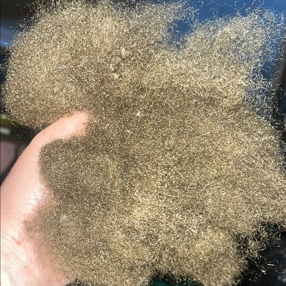 DIY with 100% black wool from family farm in texas has been washed and sanitized